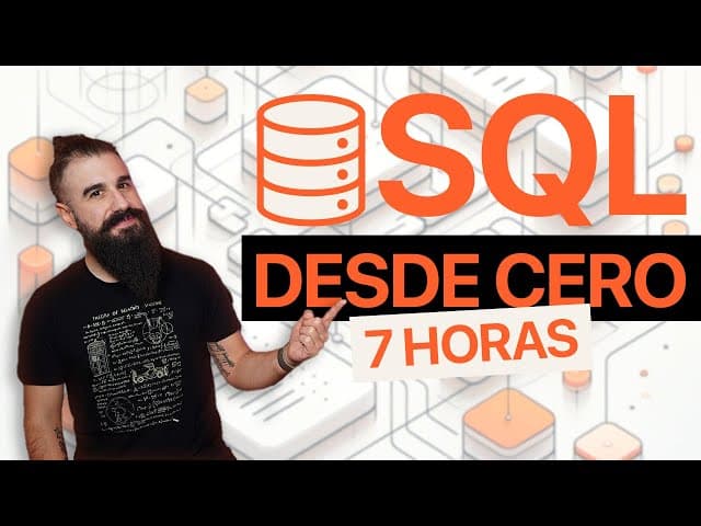 Curso de SQL y Bases de Datos desde Cero para Principiantes, Creado por Brais Moure, Duración: 6h 52min, Idioma: Español.