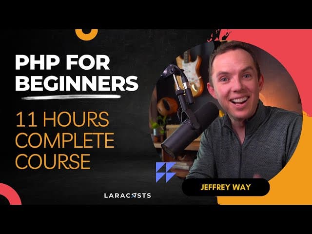 Curso Completo de PHP para principiantes, Creado por Jeffrey Way, Duración: 10h 44min, Idioma: Inglés.