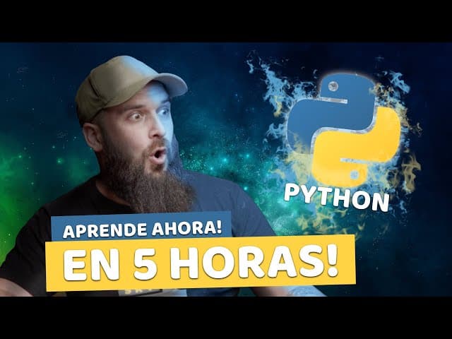 ¡Aprende Python ahora! Curso completo e intensivo desde cero, Creado por Nicolás Schürmann, Duración: 5h 05min, Idioma: Español.