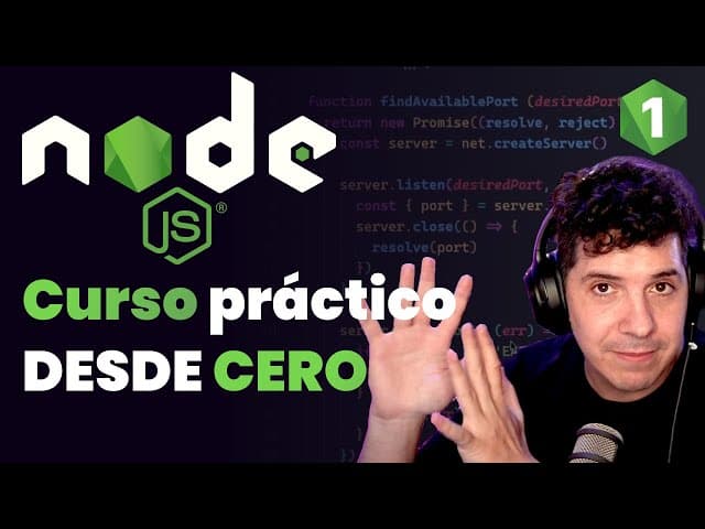 Curso de Node.js desde Cero: Introducción y Primeros Pasos, Creado por Miguel Ángel Durán, Duración: 2h 18min, Idioma: Español.